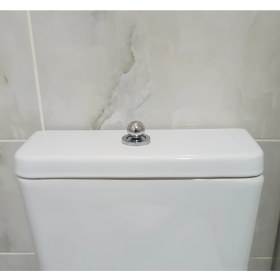 Resim Gümüş Renk Metal Top Klozet Basma Buton Düğmesi Kulp, Kalp Klozet Kapağı Kulbu Sifon Tuşu 