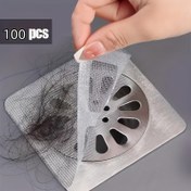 Resim 100 adet Saç ve Gıda Artıkları Süzgeci Yapıştırıcı ile - Tıkanmayı Önleyen, Kokusuz Banyo ve Lavabo Koruyucuları, Kolay Temizlenebilir Vinil Saç Toplayıcıları Duş, Küvet, Lavabo, Banyo Süzgeci Koruyucuları, Duş Saç Filtresi, Şık Tasarım, Dayanıklı Tasarım 
