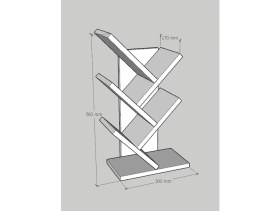 Resim Emkawood Sense Maxi Masa Üstü Kitaplık Raf 