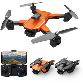 Resim Drone Çift Hd Kameralı Katlanabilir Led Işıklı Çantalı Drone 