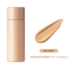 Resim Amuse - (İÇ YEDEK REFILL) Dew Wear Foundation (Kalıcı Parlaklık Etkisi Sunan Doğal Kapatıcı Fondöten) 35ml (%60 SKT İndirimli) - #03 HONEY (SKT: 2026-08-15) 