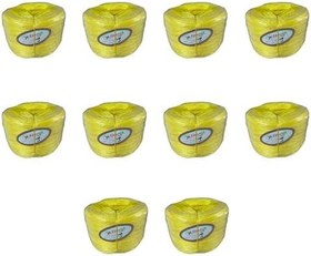 Resim Favori İp Halat FH03 PP Naylon Burgulu Örgü Çamaşır İpi - Sarı - 100 Metre - 10 Adet 