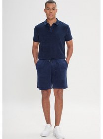 Resim Ac&Co / Altınyıldız Classics Ac&Co / Altınyıldız Classics Standart Fit Normal Kesim Havlu Şort 534685501 Lacivert 