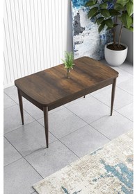 Resim Canisa Han Serisi 70x114 Açılabilir Mdf Mutfak Masası Takımı Barok Desen Masa 4 Mor Sandalye Masa Barok Sandalyeler Mor 