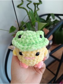 Resim KREATİF TASARIM Şapkalı Civciv Amigurumi El Örgüsü Oyuncak 