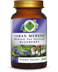 Resim Gökçek Şifa Yaban Mersini Toz Eki Blueberry Powder Extract 100 G Cam 
