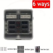 Resim Oldfriend 6 Yollu Modüler Sigorta Kutusu Led Göstergeli 12v/32v Dayanıklı Pe 
