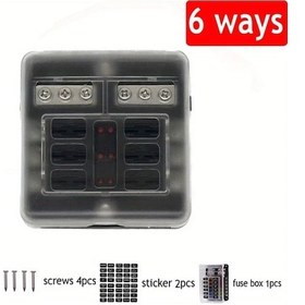 Resim Oldfriend 6 Yollu Modüler Sigorta Kutusu Led Göstergeli 12v/32v Dayanıklı Pe 