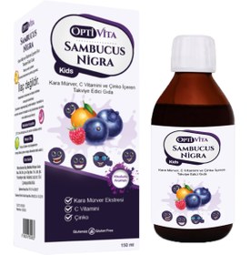 Resim Optivita Sambucus Nigra Kids Karamürver Ekstresi Içeren Şurup 150 Ml 
