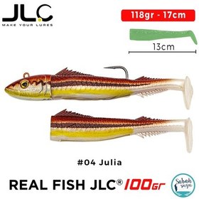 Resim Jlc Real Fish 100 Combo Set 118gr 17cm 04 Julia 2+1 Silikon Balık 