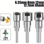 Resim Router Bit Collet Uzatma Çubuğu, 6mm/8mm/12mm Shank, Metal Ahşap İşleme Freze Kesici, Gravür Makinesi için, Router Bit Collet Uzatma Çubuğu, Router Bit Collet Uzatma Çubuğu 