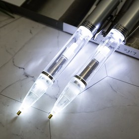 Resim 1pc LED Aydınlatmalı Elmas Uçlu Kalem Aracı, Akrilik, Haç Dikiş Uyumlu, DIY Suni Elmas Boyama Aksesuarı, Nakış Sanatkârları için Kalem 