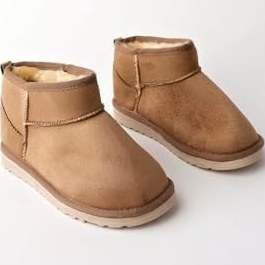 Resim Muggo SNOW Garantili Unisex Çocuk Kalın Taban İçi Tüylü Günlük Mini Yarım Bot 