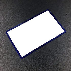 Resim 3DS XL/Yeni 3DS XL LLConsole için Yapışkanlı Cam Üst Ekran Çerçevesi Lens Kapağı LCD Ekran Koruyucu (Mavi) 