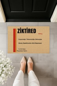 Resim Dormot Modern Dijital Baskı Paspas - Mizah Ziktired Kapı önü Paspas 70x45cm 