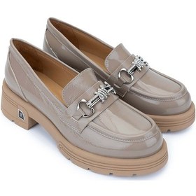 Resim Tamer Tanca Kadın Hakiki Deri Vizon Loafer Ayakkabı 33 2005-1 Bn Ayk Sk24-25 Vızon Rgn Vizon 