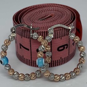 Resim Artuklu Telkari Dorika Model Nazar Boncuklu Toplu Kadın Halka Küpe 