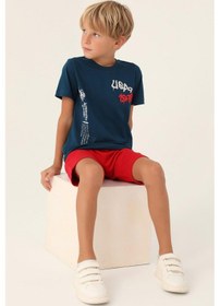 Resim U.s. Polo Assn. 1751 Lisanslı Clothing Lacivert Erkek Çocuk Bermuda Pijama Takım 001 