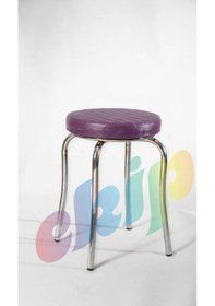 Resim Tabure Mutfak Sandalyesi 3 Adet Mor 