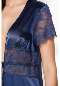Resim Pierre Cardin Saten Dantelli Midi Sabahlık 1020 Laci 001 