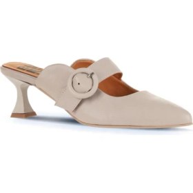 Resim Bueno Shoes Gri Deri Kadın Topuklu Terlik 01WA1301 01WA1301 