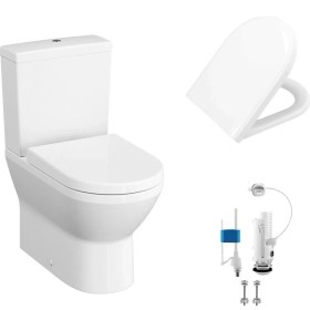 Resim Vitra Integra Kanalsız Rimex Klozet+Vitra Duroplas Yavaş Kapak+Vitra Basmalı Iç Takım 