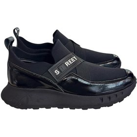 Resim Siyah Rugan Hakiki Deri Comfort Taban Sneaker Siyah 