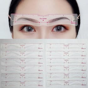 Resim 12'li Ayarlanabilir Kaş Şekillendirme Kartları - Giyilebilir & Çıkarılabilir, Silikon & Reçine, Yeni Başlayanlar İçin Mükemmel, Tüm Cilt Tipleri İçin İdeal, Mükemmel Kaş Şekillendirme, Makyaj Aletleri, Makyaj 