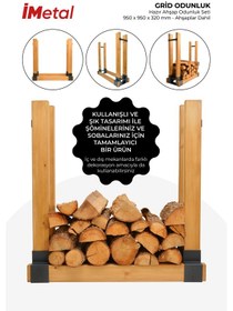 Resim Grid Odunluk Hazır Odunluk Seti 950 X 950 X 320mm Ahşaplar Dahil 