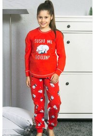 Resim Vienetta Kız Çocuk O Yaka Manşetli Pijama Takım 5260,3-7 Yaş 