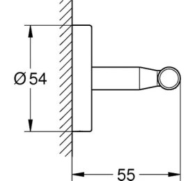 Resim Grohe Baucosmopolitan Bornoz Askısı Krom – 40461001 