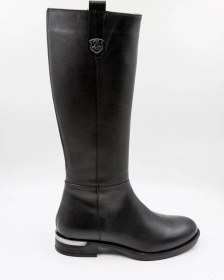 Resim Venüs 2553201k Düz Topuk Kaymaz Hafif Deri Kadın Çizme Siyah 