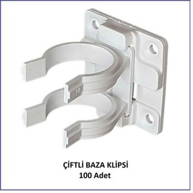 Resim Baza Klipsi Çiftli 100 Adet Beyaz 