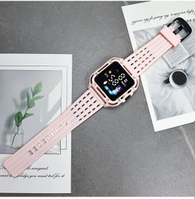 Resim Cloud011 Pembe Unisex Led Kare Akıllı Saç Teknoloji Tasarım Hafif Dijital Ekran Gençler İçin Hediye Diğer 