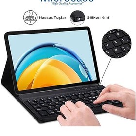 Resim Lenovo Uyumlu Tab P11 2.nesil Bluetooth Klavyeli Standlı Kılıf-bbkk4 