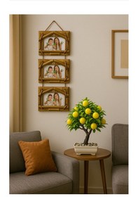 Resim Bambu Ahşap Zarafet Üçlü Çerçeve 