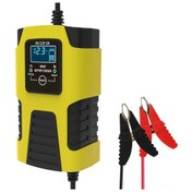 Resim Qingmipy 6v 12v 2a Otomobil Motosiklet Akülü Şarj Cihazı, 3 Aşamalı Akıllı, Lcd Ekranlı, Çoklu Güvenlik Korumalı, Sarı 