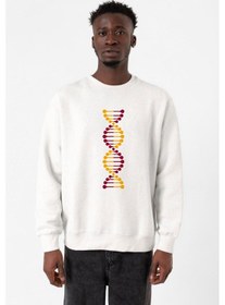 Resim Sarı Kırmızı Dna Beyaz Erkek 2ip Sweatshirt Beyaz 