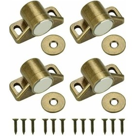 Resim Mobilya Gardırop Dolapları İçin 4 Tepsili Dolap Kapı Mıknatısları Manyetik Kapı Kilitleri Manyetik Kapı Kapatıcıları 