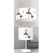 Resim Nidage Çocuk Odası Dijital Baskılı Sarkıt Avize ve Masaüstü Abajur Avize Model 236 