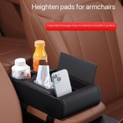 Resim Yeni Çok Fonksiyonlu Araba Kolçak Kutusu, Depolama, Bardak Tutucu, Mendil Kutusu, Telefon Rafı ve Daha Fazlası ile Kolay Araç Düzenleme, Araba Depolama Çözümü, Şık Tasarım, Dayanıklı Yapı, Kolçak Kapağı, Yolculuk Gereçleri 