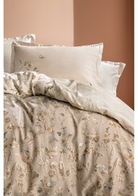 Resim Yataş Bedding Katrina Çift Kişilik Saten Nevresim Seti - Bej 