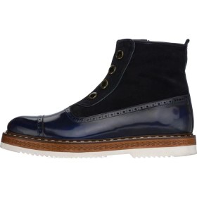 Resim Costo Shoes NVN490 Lacivert Açma Deri Eva Taban Büyük Numara Bot Rahat Geniş Kalıp Premium Serisi 