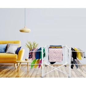 Resim Ayaklı Çamaşır Kurutmalık Askı Beyaz 