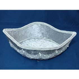 Resim FNT Kadife Ayaklı Gondol Havluluk Makyaj Organizer Hediyelik Kutu 