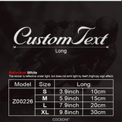 Resim Sunshine022 Cocbonı Özel Yazı Font Reflektif Beyaz Çıkartma 3lü Motosiklet Kaskı Araç Bagajı Dayanıklı 