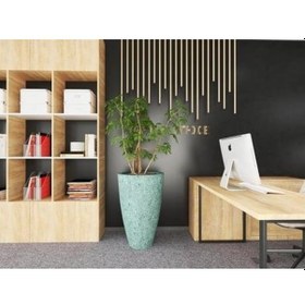 Resim Nuano Consept Frezya Serisi Uzun Saksı Koyu Gri 25x40 