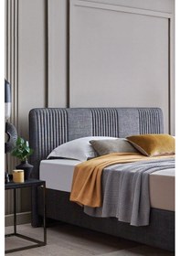 Resim Wool Sense Baza - Başlık Set - Koyu Gri 120x200 