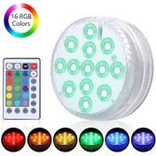 Resim Symbee Rgb 16 Renkli 4 Modlu Su Altı Led Lambası, Ip68 Su Geçirmez, Ir Kumanda, Zamanlayıcı Ve Işıklık Ayarlama Özelliği, 13 Led Işık Kaynağı, Havuz Ve Akvaryum Dekorasyonu Çok Renkli 