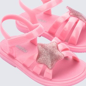 Resim Mini Melissa Star Simli Yıldız Detaylı Pembe Kız Çocuk Sandaleti | 22-30 Numara | Melflex® | İkonik Kokulu - 2 